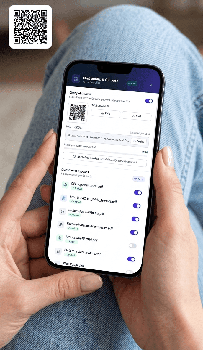 Chat QR Code carnet-logement.app